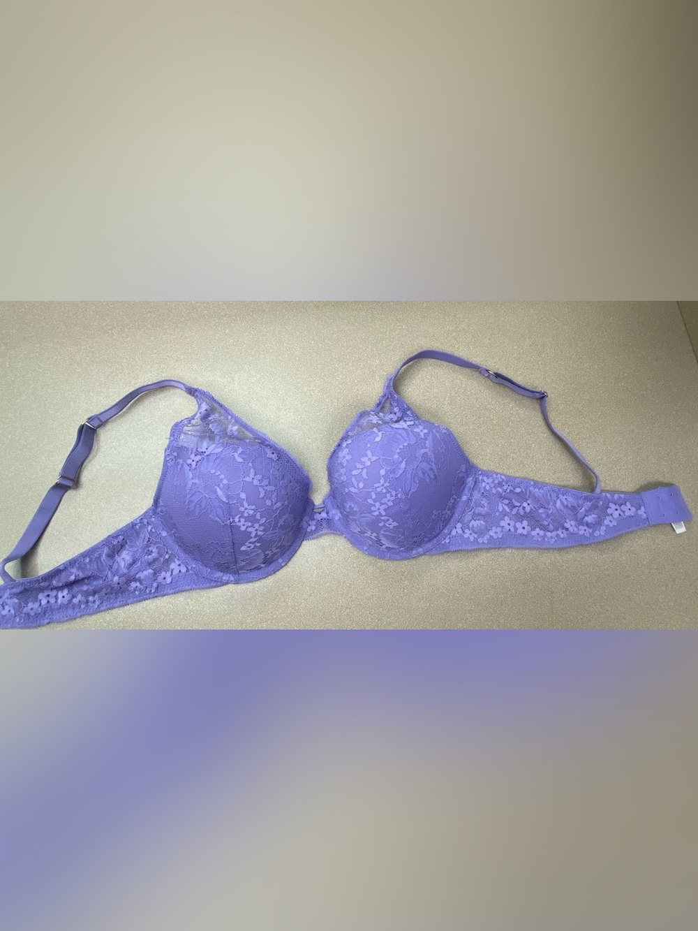 Auden Purple Floral Lace Push-Up Plunge Bra Size 36B - Picture 7 of 8